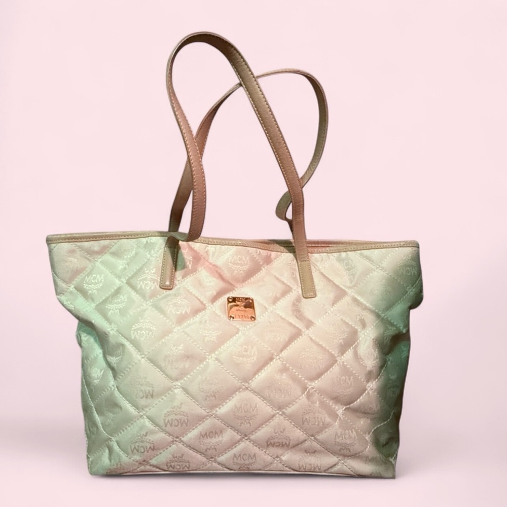 Rare Authentic MCM Beige Quilted Neverfull